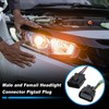 FUELHOOD Male and Female Headlights Connector Harness Plug Wire for