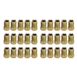 30 Piezas de Accesorios de L¨ªnea de Freno de 3/8 Pulgadas, 24 Hilos, Uni¨®n de L¨ªnea de Freno Resistente de Metal, Apta para Tubo de L¨ªnea de Freno de 3/16 Pulgadas,l¨ªnea de freno