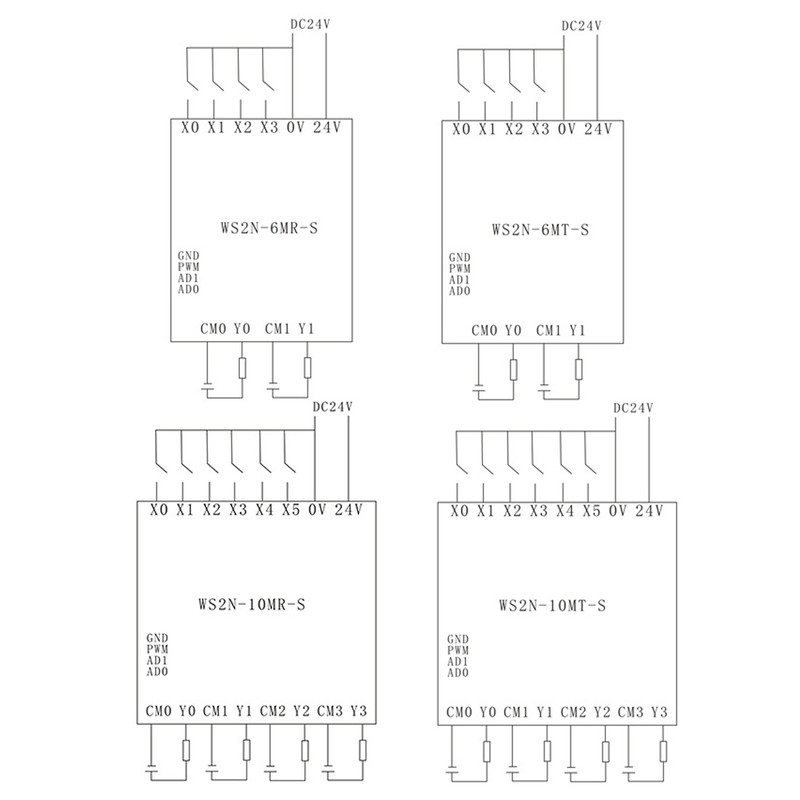 PLC Industrial Control Board Programmable Controller FX1N/2N‑6MR/T/10/14/20MR/T Mainboard