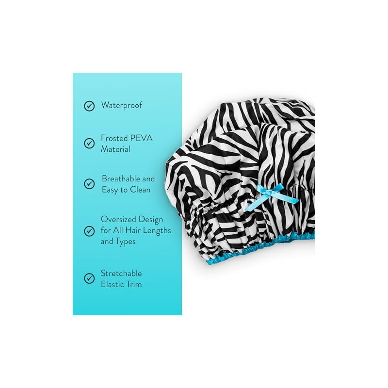 Gorro de ducha reutilizable, gorro de baño y forro, gorros