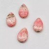 PremiumBead Sweet Pink Rhodochrosite 15x10mm Teardrop Beads | 4 Beads