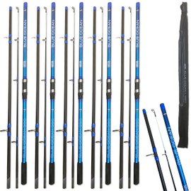 5 Lidsters Fishing Blue ocean Sea Beach Fishing Rod 12ft 3.6m 3pc Cloth BULK