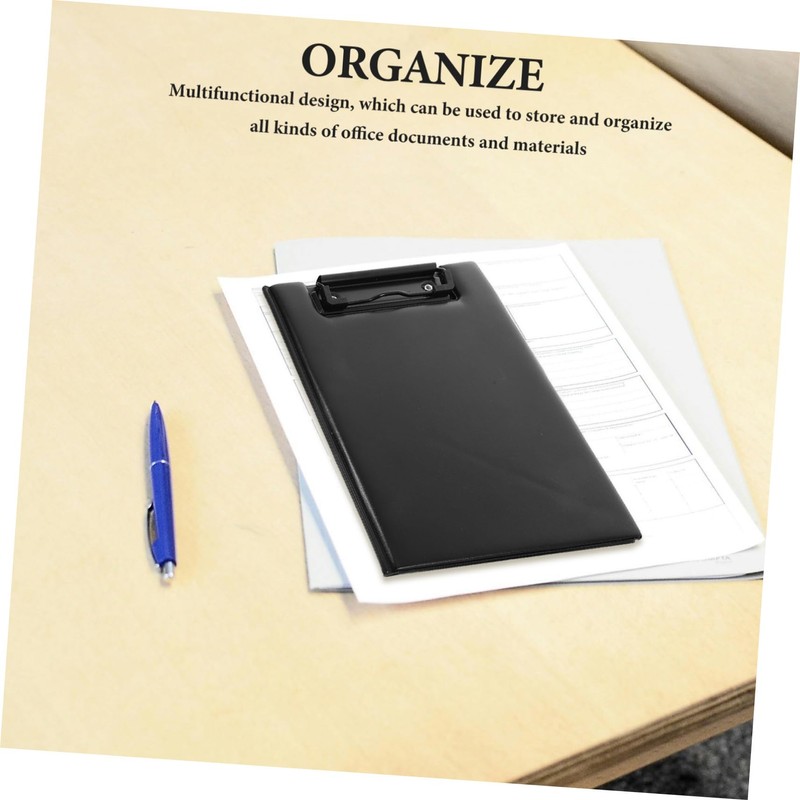 VILLFUL Clipboard File Organizer with PU Surface Storage Clipboard for