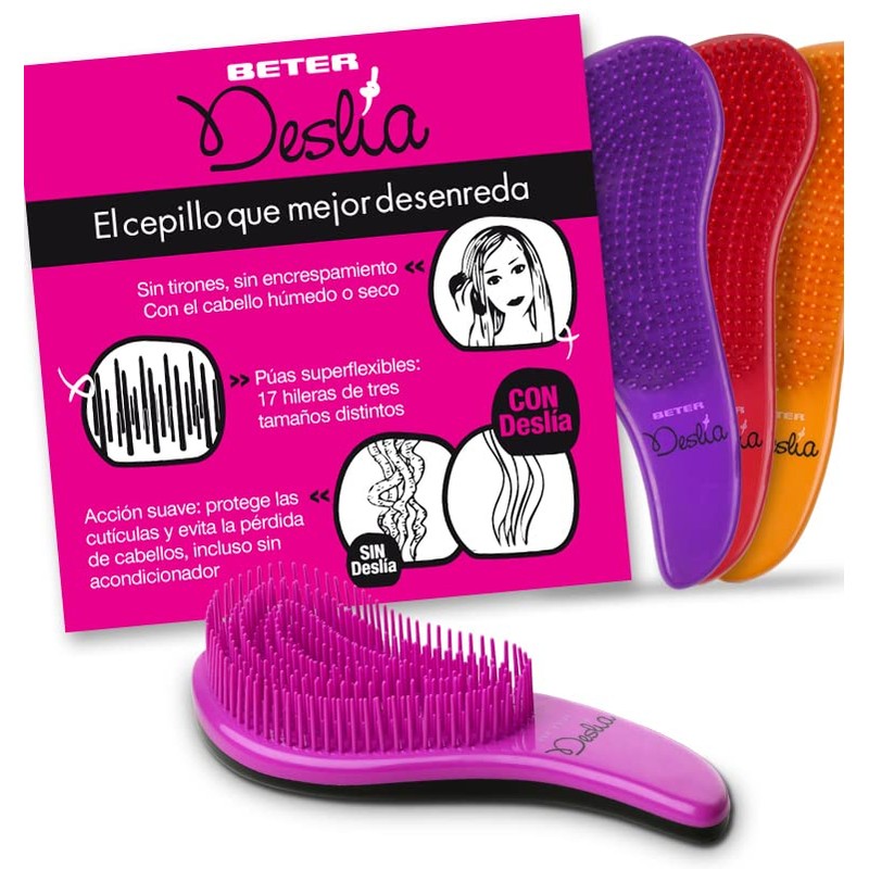 Beter Deslia Mini Detangling Brush for Kids, Travel Size, Detangles