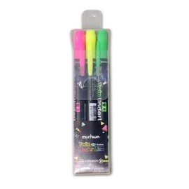 (Cellar-Aid) Twin Highlighter Writing Instruments School Supplies Office Supplies Highlighter Pen 3-Color Felt-tip Pen / (셀러에이드)트윈 형광펜 필기구 학용품 사무용품 형광색 펜 3색 사인펜