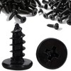 wilcractk Pack of 100 Black Screws M4 x 10 mm