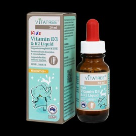 Vitatree Kids Vitamin D3 & K2 Liquid 20mL