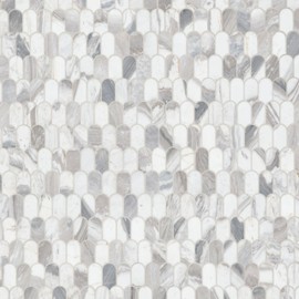 MSI Edessa Scallop Polished Marble Mosaic Floor and Wall Tile for Bathroom, Kitchen Backsplash, Accent Wall Tile, and Shower Wall Tile, Sample