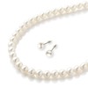 Pearl Necklace/Earrings Set, Natural Seashell, Earrings