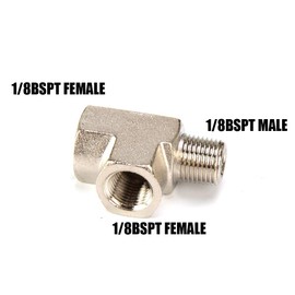 KINUGAWA 1/8 BSPT T Piece Brass Sensor Adapter Fitting For Oil Pressure Gauge