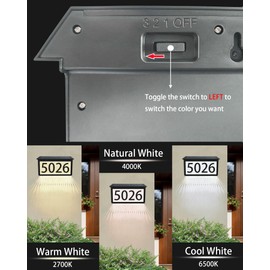 HAHOME Solar House Numbers for Outside – LED Solar Address Sign, Waterproof Illuminated House Number Plaque for Home, Garden, Lawn, Street