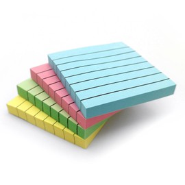 Sticky Notes Lined | Post it Sticky Notes Pastel Colours | Strong Sticky Notepads | To Do List Pads | Notepads for Home Office and School | Memo Pads | Pack of 4 | 100 Sheets per Pad