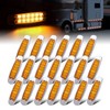 20 Pcs 12V DC 6.4 Inch Amber LED Side Marker