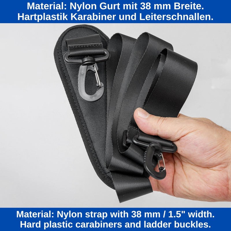 Universal Shoulder Strap, Adjustable Length, Shoulder Pads, Ladder Buckle, Bag
