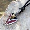 Wolf Arrowhead Necklace - Wolf Protection Necklace - Stainless Steel