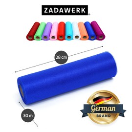 ZADAWERK® Organza - 30 m x 28 cm - Blue - 1 Roll - Decorative - Sold by the Metre Organza Fabric - Table Runner, Gift Bow, Stole Accessory