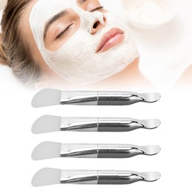 Juego de Brochas para Mascarilla Facial, Brocha para Mascarilla Facial de Doble Extremo 4 de Silicona para Maquillaje