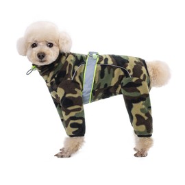 AITOLI Dog Coats for Small Dogs, Polar Fleece Dog Pajamas Bodysuit for Small Medium Dogs, Dog Winter Jacket Dog Sweater Dog Vest for Small Dog, Dog Four-Legged Warm Clothes