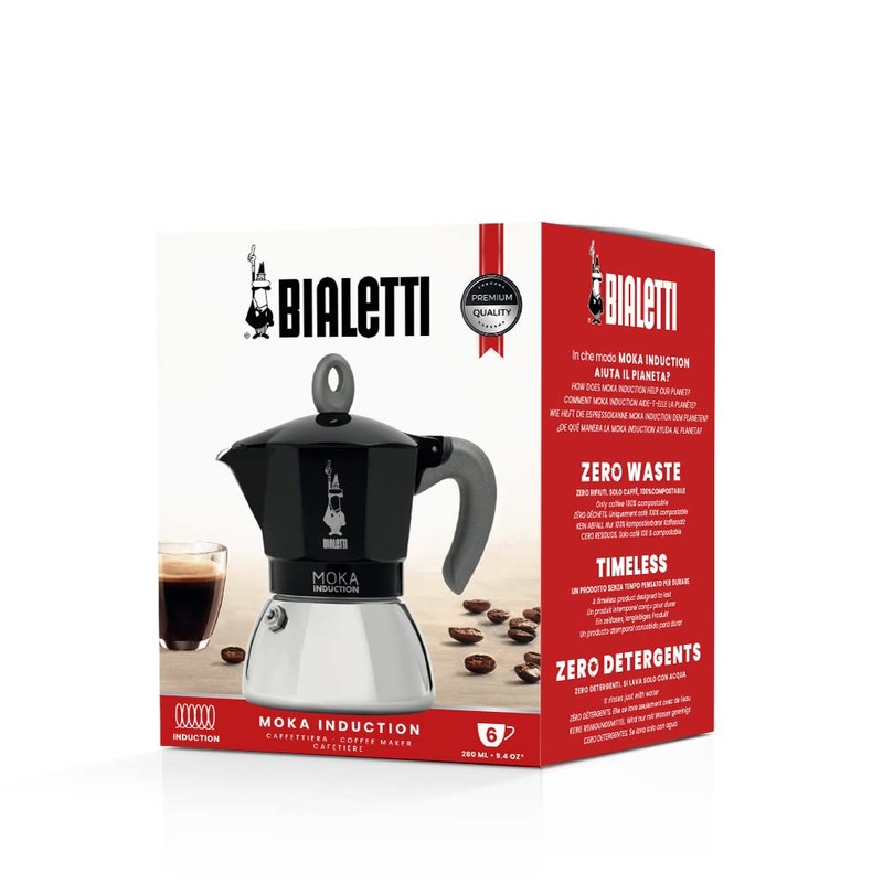 Bialetti - Moka Induction, Moka Pot, Suitable for all Types