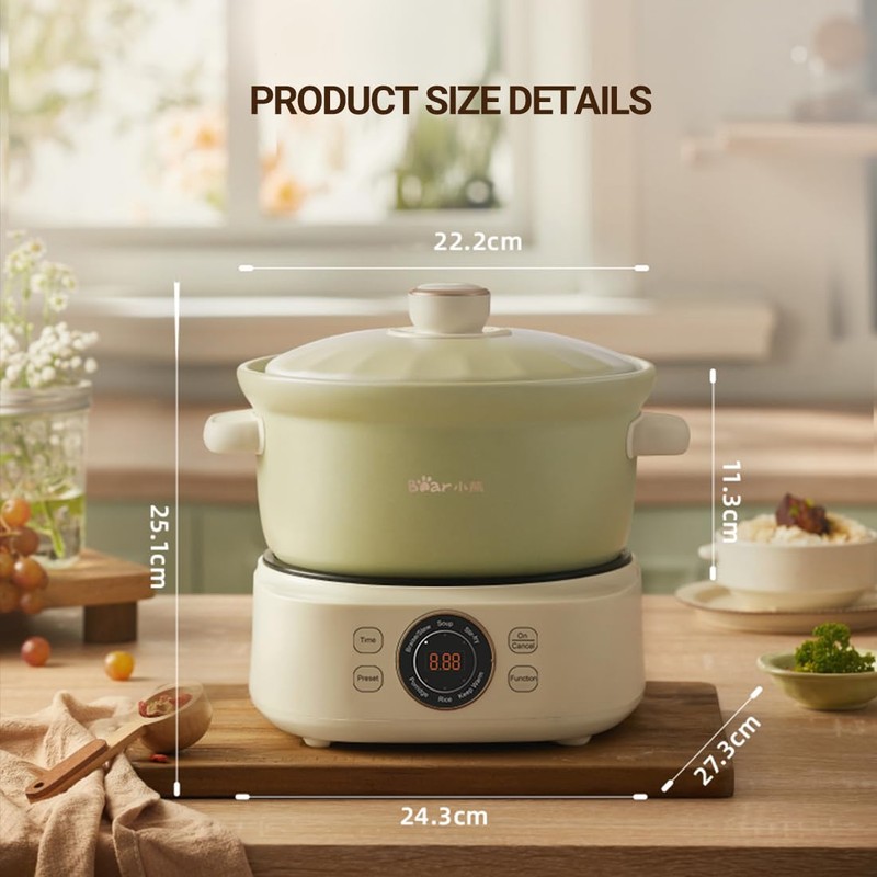 Bear Electric Clay Pot DSG-D30S1, Fast Stew Pot for Casserole