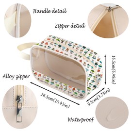 US National Parks Gift Hiking Lover Gift Hiker Gifts Nation Park Clear Makeup Bag for Camper (National Parks US Clear Bag)