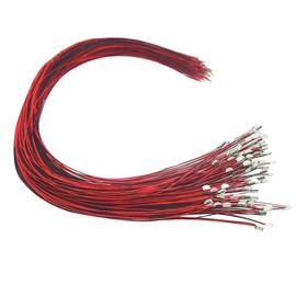 Vrabocry 20pcs Prewired 0805 Orange Surface Mounted Devices LED Light Emitting Diode Wire Length 30cm DC2.8-3V Micro Soldered Mini LED Light