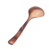 Lwuey Wooden Ladle Spoon, Long Handle Wood Teak Soup Deep