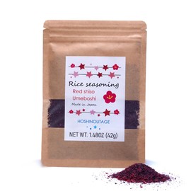 HOSHINOUTAGE Rice Seasoning Japanese Red Shiso powder & Pickled plum 1.48oz
