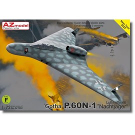 AZ Model 1/72 Gotha P.60N-1 Luftbuffe Night Fighter 1946 Plastic Model AZM7892 (Airplane)