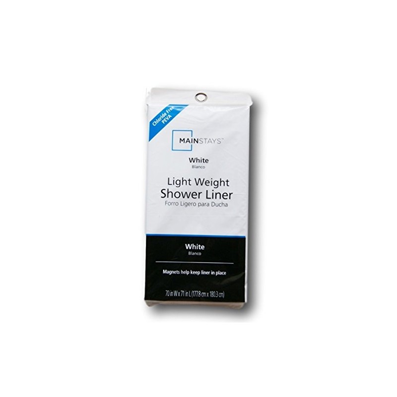 Mainstay Light Weight PEVA Shower Curtain Liner - 70 x