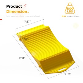 Tire Saver Ramps - Heavy-Duty Vehicle Storage Ramp Set of 4 Pack Anti-Slip Design RV Camper Trailer for Powerful Load Bearing Capacity Tire Wheel Ramps(Tire save)