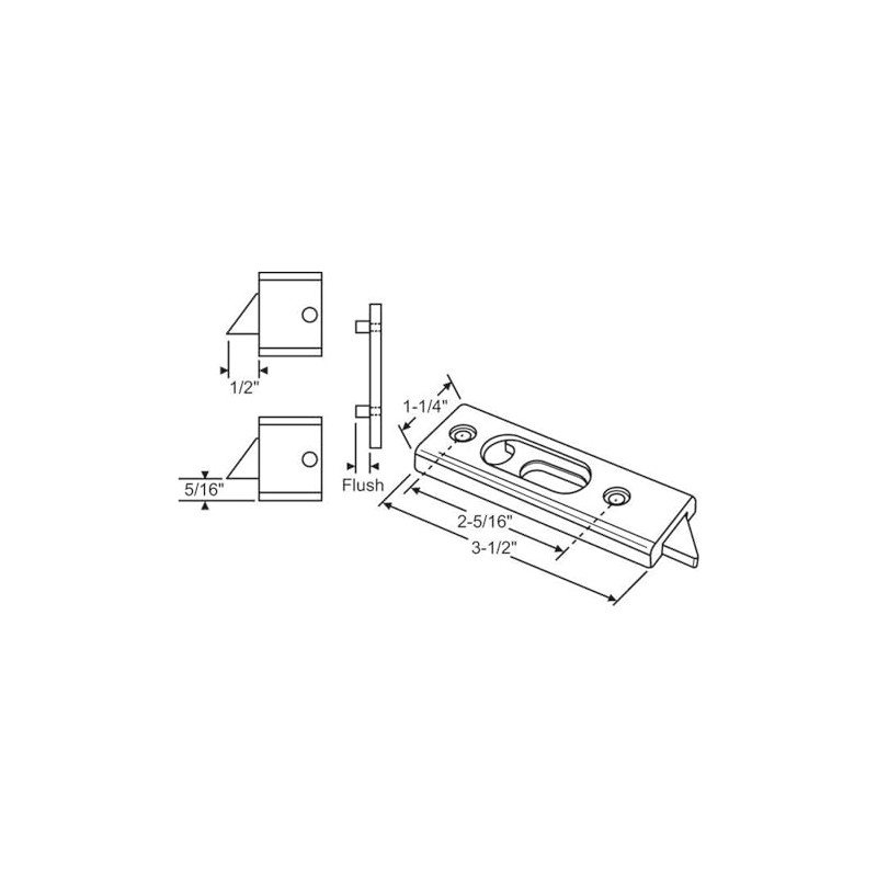 Tilt Window Latch, White, 2-5/16" Screw Holes