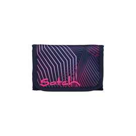 satch Wallet for Boys and Girls with Window, Coin Pocket and Note Compartment, Seismic Pink - Dark Blue, Standard size