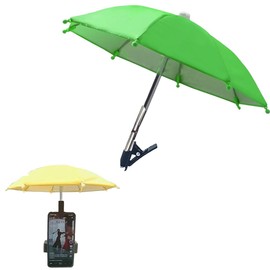 RUIYUE Universal Adjustable Suction Cup Phone Stand Umbrella with UV Protection for Sun Shade (Green)