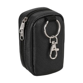 Meiiy Chapstick Holder Bag Small Lip Balm Sleeve Pouch Lipstick Portable Storage Bag Lip Gloss Case With Hook Accessories Gift for Women (balck)