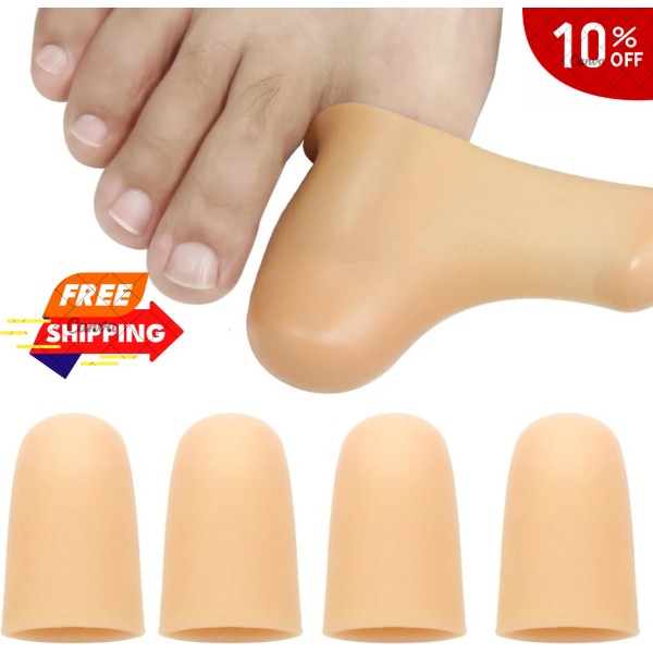 Branded 4 Pack Gel Toe Cap and Protector for Big