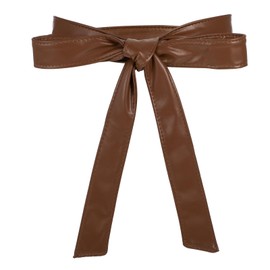 HaiFafafaing Obi Belts For Women, Fashion Leather Wrap Belt, Pu Sash Belt Women 68 X1.5 Inch Womens Leather Belt, Dress Belt Coffee Tie, Trench Coat Belt Replacement (Coffee)