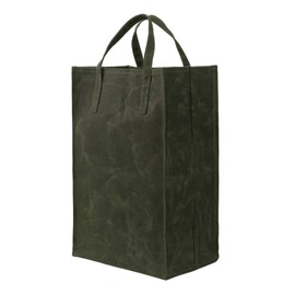 Kaaltisy Waxed Canvas Shopping Bag, Waxed Shopping Bag, Reusable Waxed Canvas Shopping Bag, Green-large