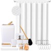 White Bathroom Sets Accessories with Waffle Shower Curtain,Bathroom Sets with