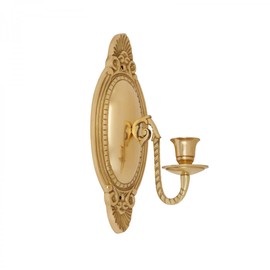 Solid Brass Wall Sconce Candle Holder 9 1/8 Inches H Victorian Vintage Style Decorative Candlestick Holders with Mounting Hardware Antique Wall Mounted Art | Renovators Supply Manufacturing