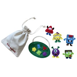 Square, Rectangle, Circle, Triangle, Pentagon 5 Shapes Finger Puppet – Fun and Educational Toy for Toddlers and Preschoolers