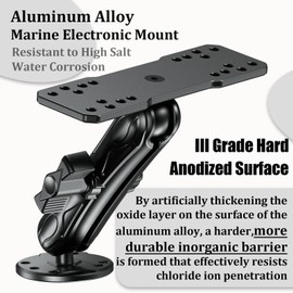 LOKTENWO Aluminum Alloy Fish Finder Mount, Marine Electronic Mount