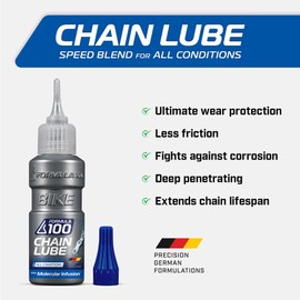Formula 100 All Conditions Bike Chain Lube – All-Weather Lubricant for Bicycles & Electric Bikes – Protects Against Wear, Reduces Friction, Fights Corrosion – 50ml (1.69 oz)