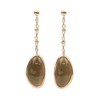 Four Leaf Clover: Ma751 Dangling Earrings, 10K Gold, Pink Gold,