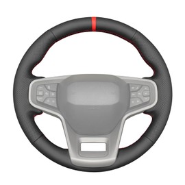 MEWANT Hand Stitch Car Steering Wheel Wrap Cover for Ford Bronco 2022 2023 2024 Steering Wheel Protector Steering Wheel Accessories