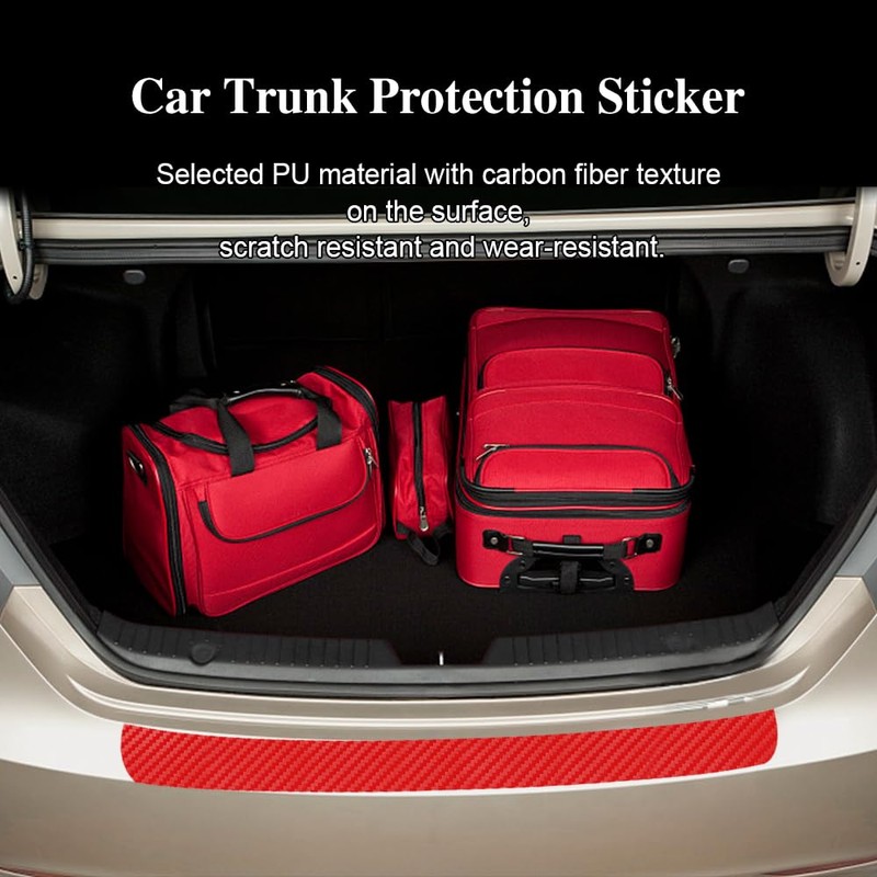 Anti-Scratch Car Door Protector, Carbon Fiber Bumper Guard with Tools,