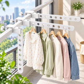 Rotatable Wall Mounted Clothes Hanger for Space-Saving Storage – Stainless Steel Hanging Rack for Laundry & Home Organization