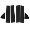 FZJDSD Black Pillar Posts Window Trim Stickers 6Pcs Gloss Black