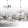 WARRENAU Modern 6 Light Crystal Chandelier Elegant Pendant Fixture Ceiling