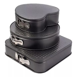 yuqing.fc Moldes Pasteles Repostería Desmontables Para Tartas 3 Piezas